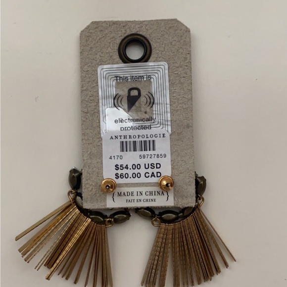 🌟Last Day on Posh🌟 Anthropologie Sparkle Gold Earrings - Picture 2 of 4